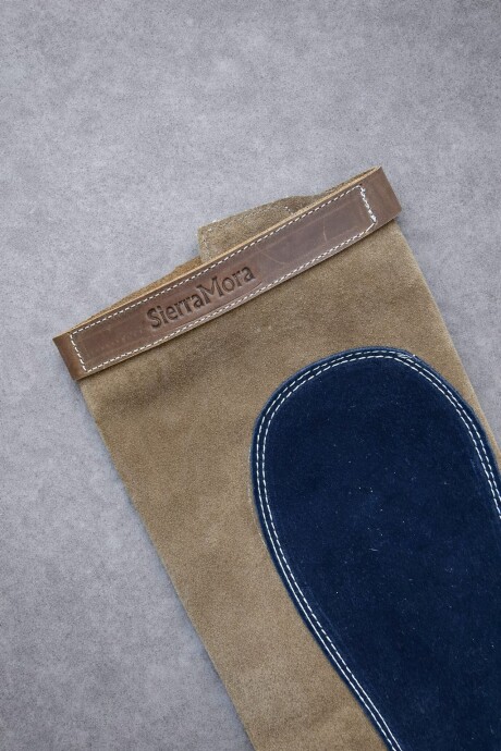 Polainas Combinadas Camel / Azul Marino