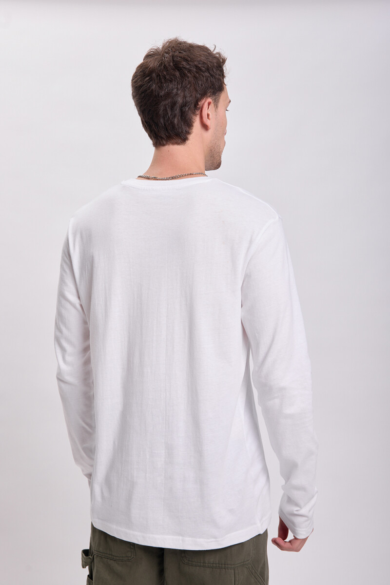 Remera manga larga básica Blanco