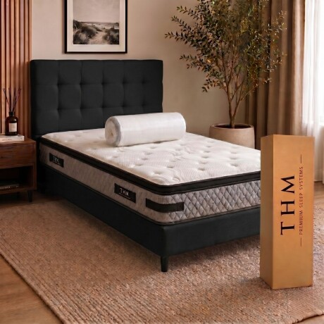 Sommier 1 Plaza THM Platinum 90X190 Negro