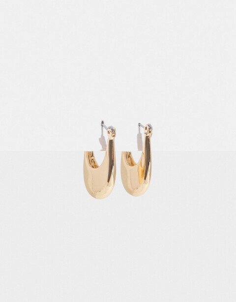 Aros Argollas Metal Argollas Chunky - Dorado