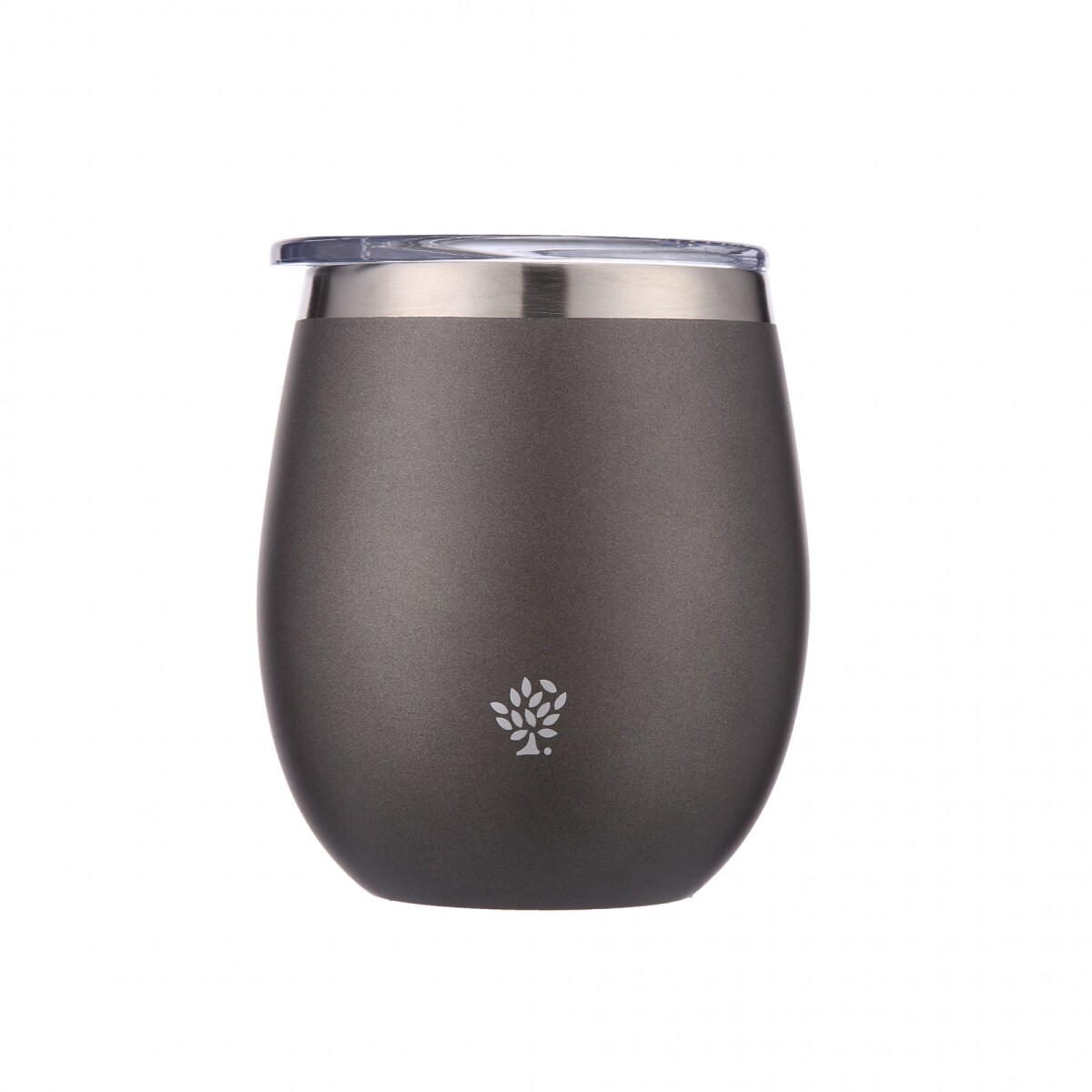 Mate Acero Inox. con Tapa - Gris Metalizado 