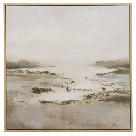 CUADRO DRIFT II, 60X60 NATURAL/BEIGE PAPEL E1P253701