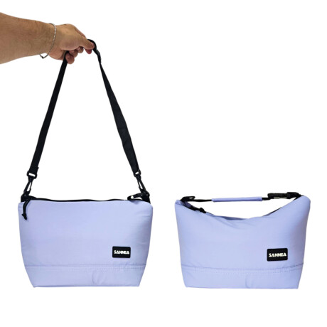 Lunchera térmica 6L con asa y correa para colgar 23x14x20cm Lila