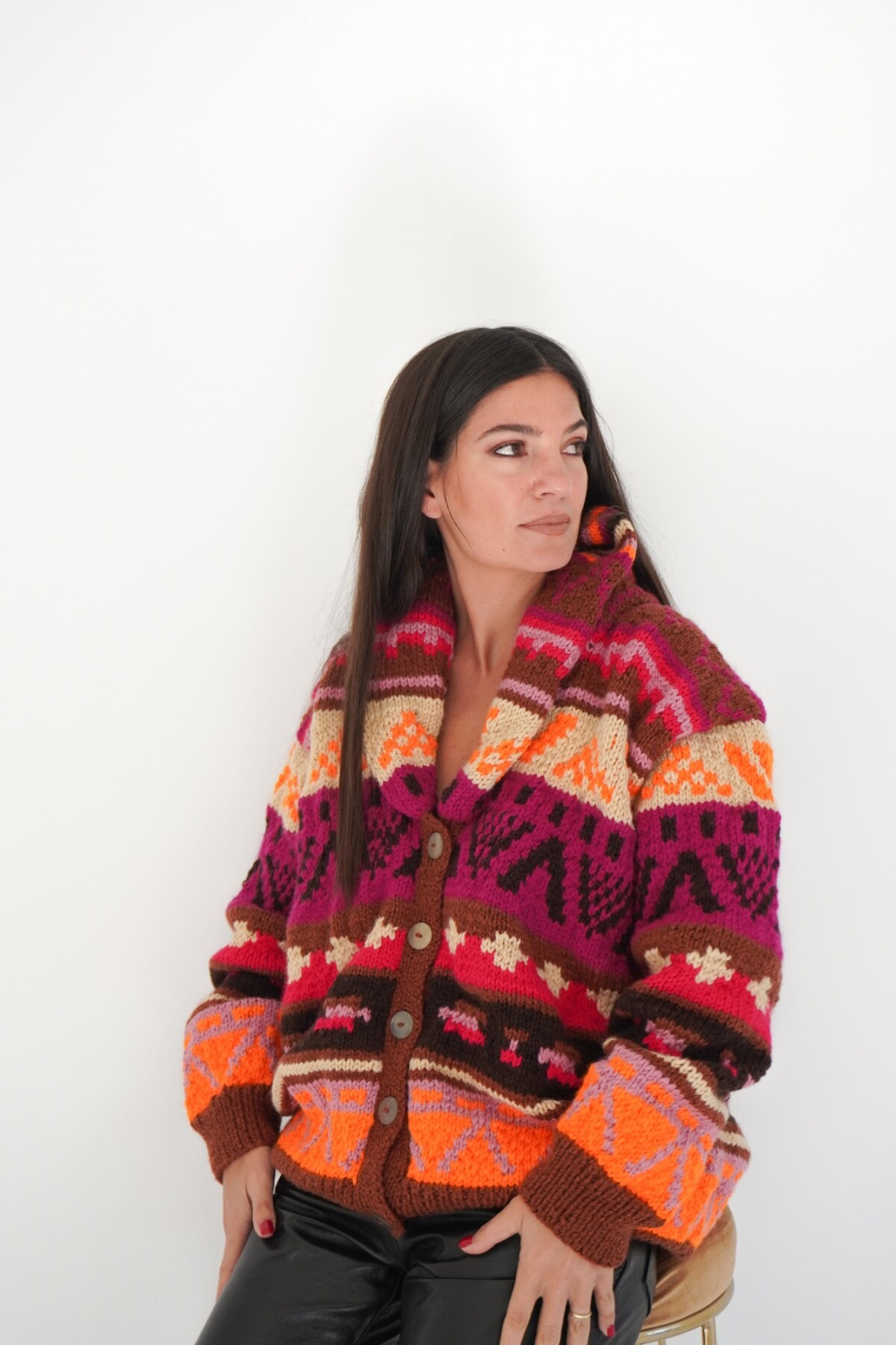 Saco Rosly Lana Fucsia