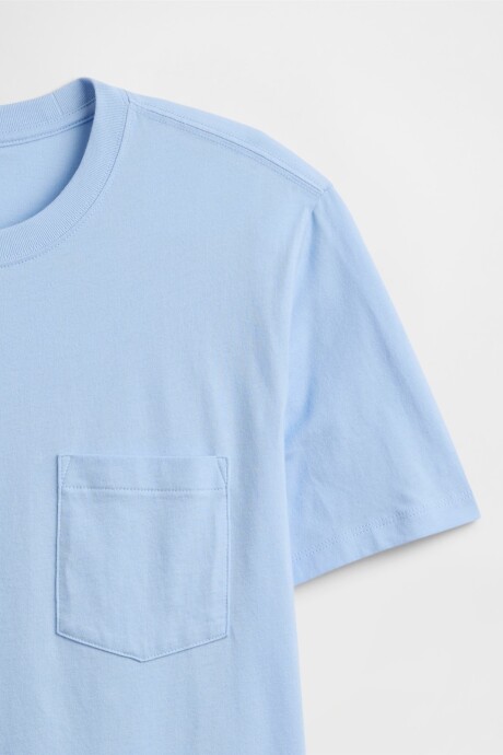 Remera Con Bolsillo Soft Hombre Cerulean Blue 402