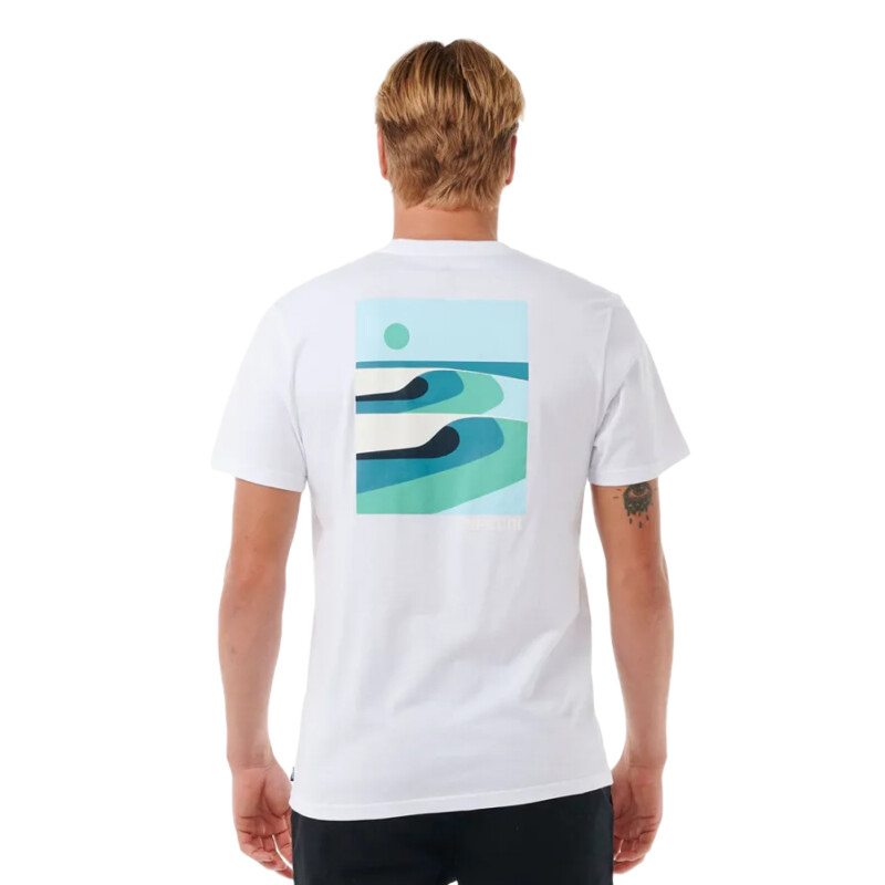 Remera Rip Curl Surf Revival Lined Up Tee - Blanco Remera Rip Curl Surf Revival Lined Up Tee - Blanco