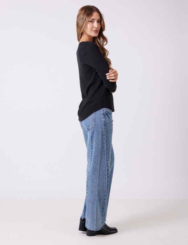 Remera Algodon Basica NEGRO