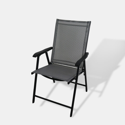 SILLA PLEGABLE NEGRO/GRIS P/JARDIN Unica
