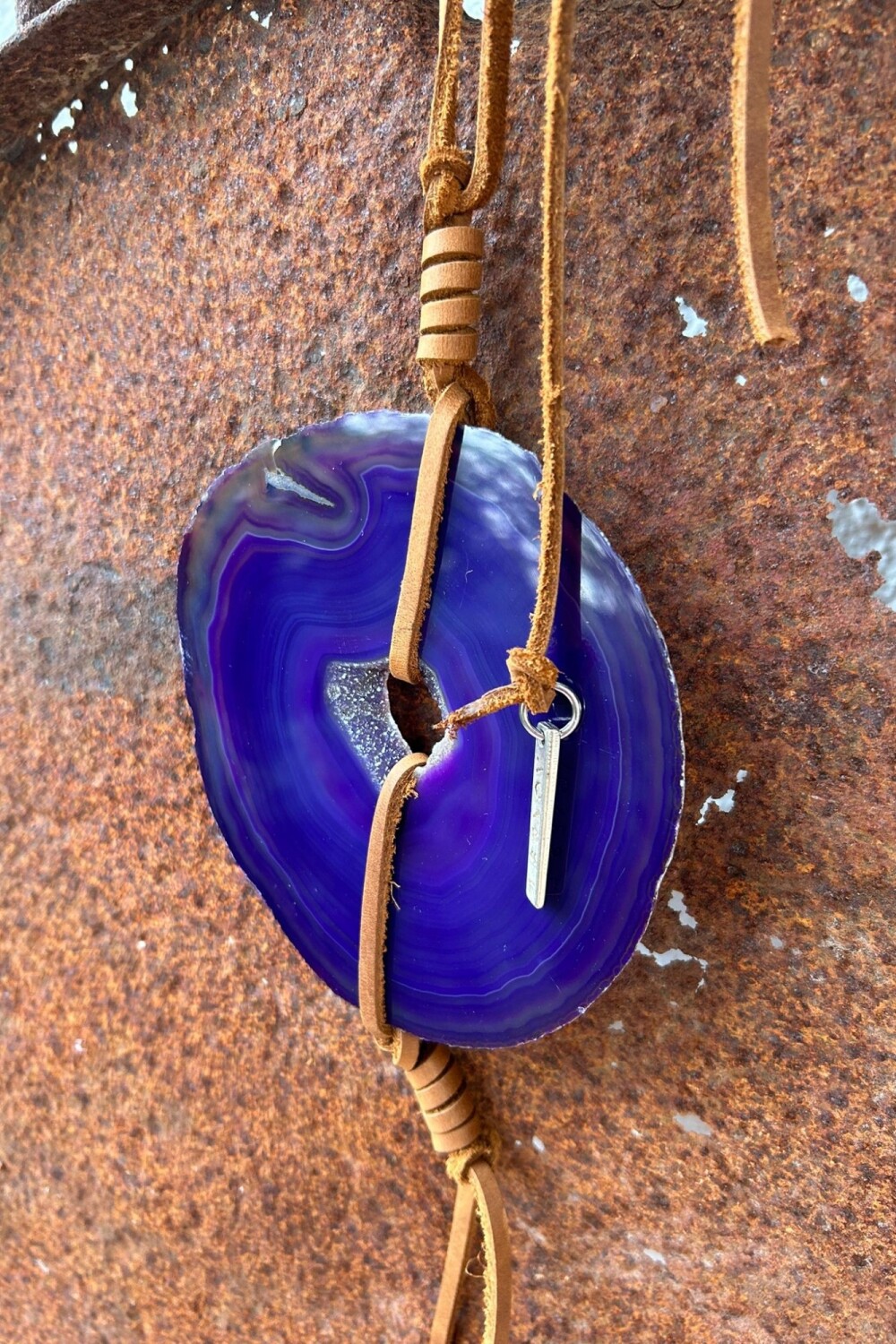 Simple Ágata Necklaces Violeta