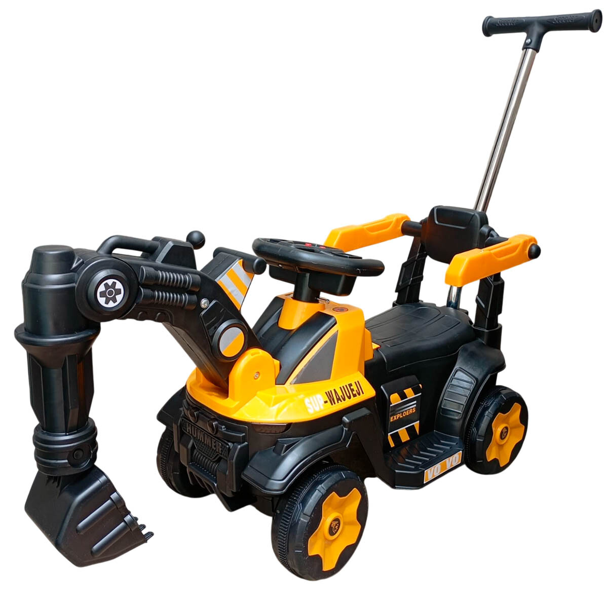 Auto Tractor Excavadora Infantil Buggy Con Guía 