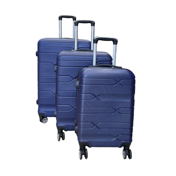 Juego Set Valijas Fibra x3 Azul