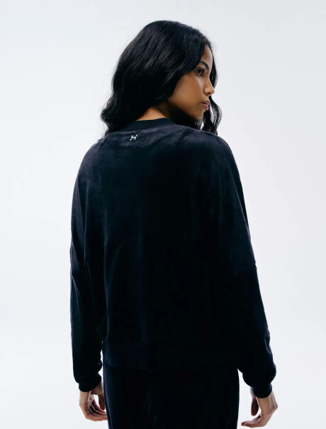 CAMPERA DE FELPA NEGRO