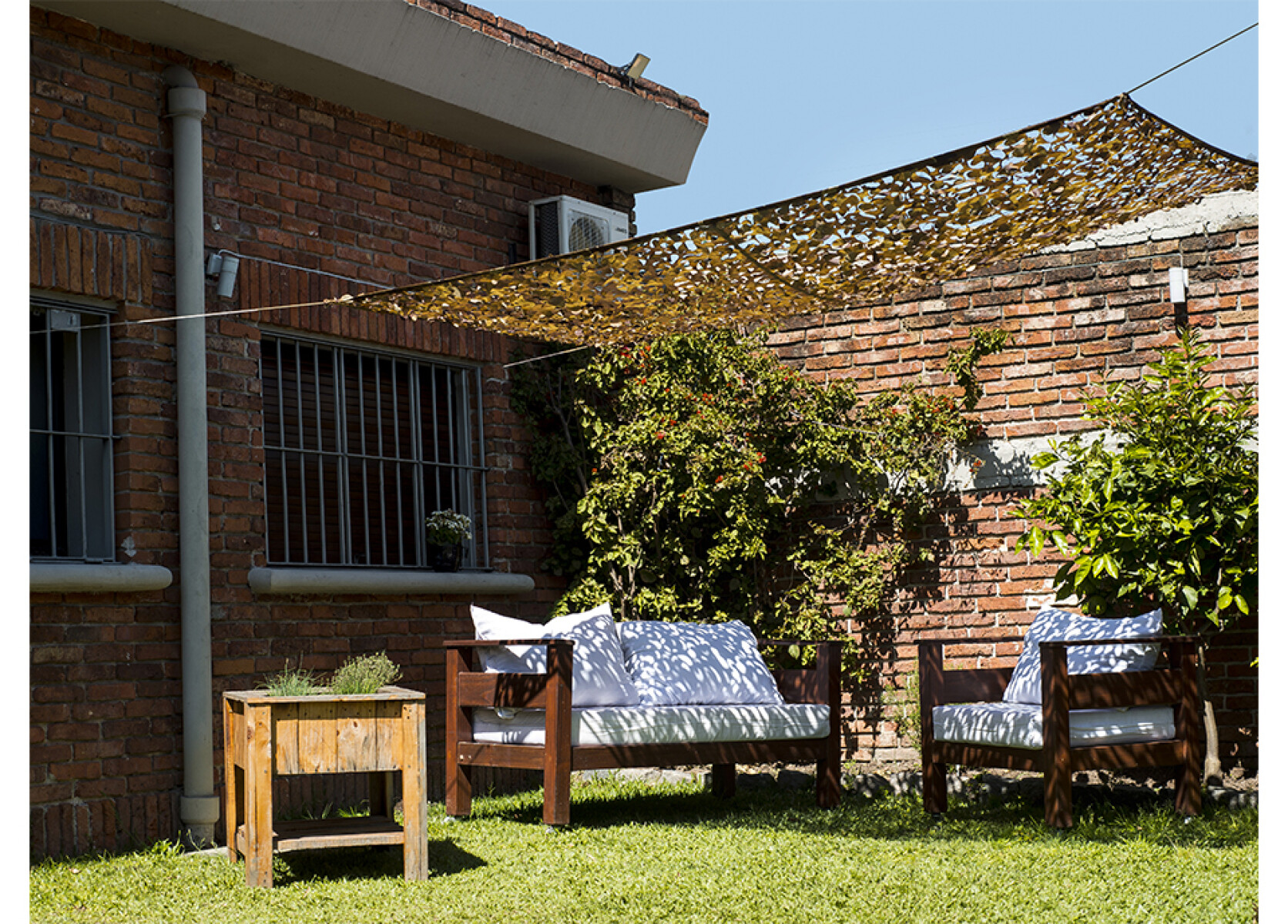 Red De Sombra, Pérgola 4x4 Metros - Marrón camo 