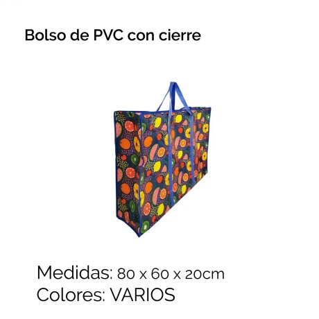 Bolso Feria Pvc Cierre C/diseños Gr 5312 Bolso Feria Pvc Cierre C/diseños Gr 5312