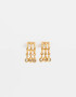 Aros Argollas Con cubic zirconia Argollas Bañadas En Oro - Dorado
