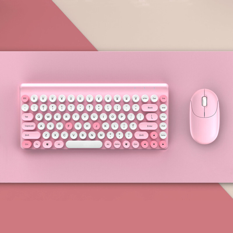Teclado Y Mouse Inalámbrico Mofii 2.4 G - Rosa Qw02 Teclado Y Mouse Inalámbrico Mofii 2.4 G - Rosa Qw02