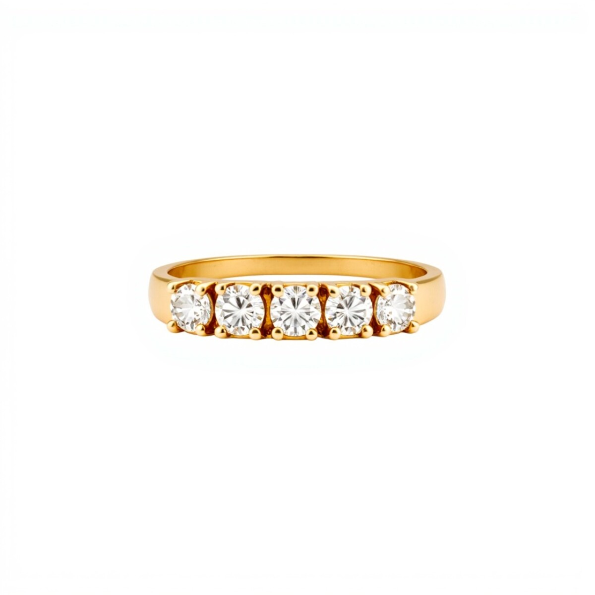 Anillo-Oro bajo-Piedra zirconia-AN8015 - conpiedra 