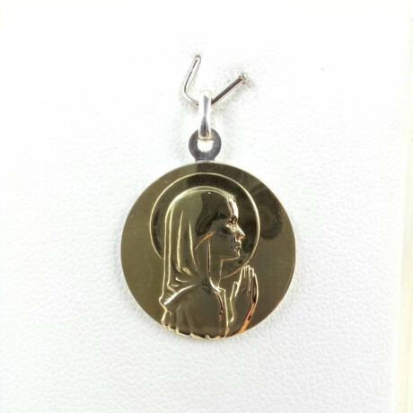 Medalla de Plata 925 y double de oro 18k Virgen niña