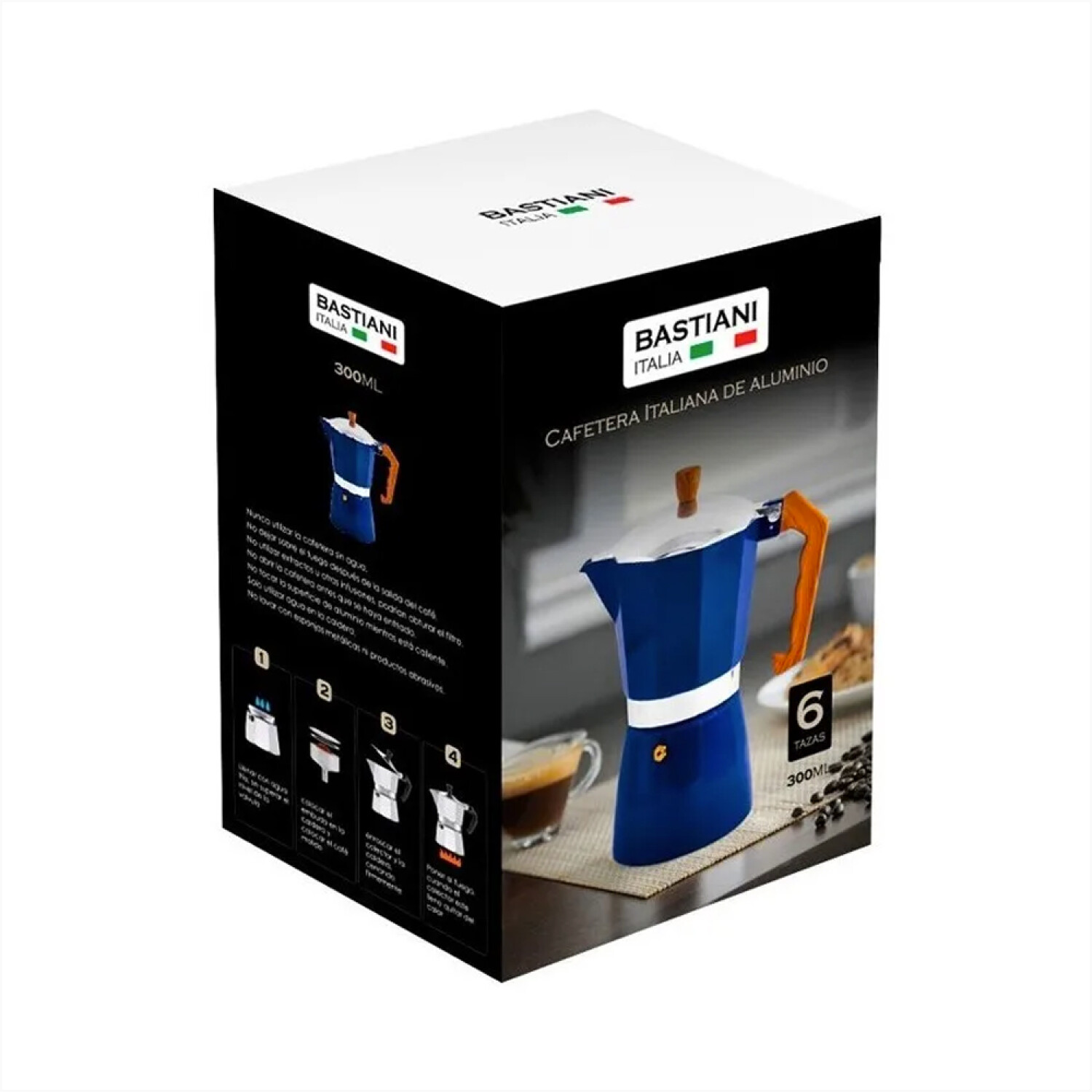 Cafetera Italiana 300ml 6 Tazas Espresso Acero Inoxidable - LhuaStore –  Lhua Store