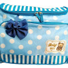 Bolso maternal, pañalero con cambiador rayas - lunares Celeste