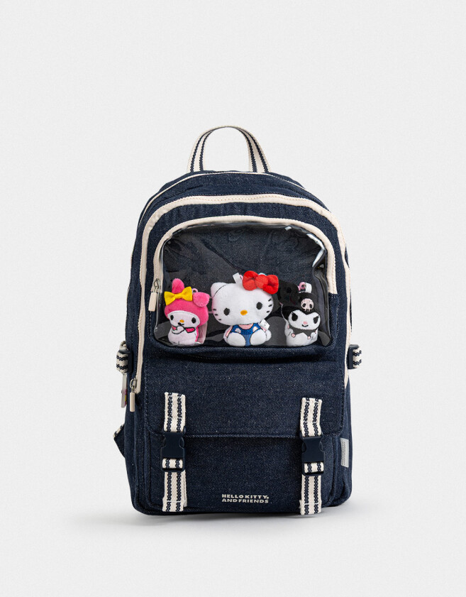 Mochilas Urbanas Mochila Multipocket "hello Kitty" - Azul Gastado