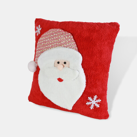 COJIN CUAD ROJO DIS SANTA 43X43CM Unica