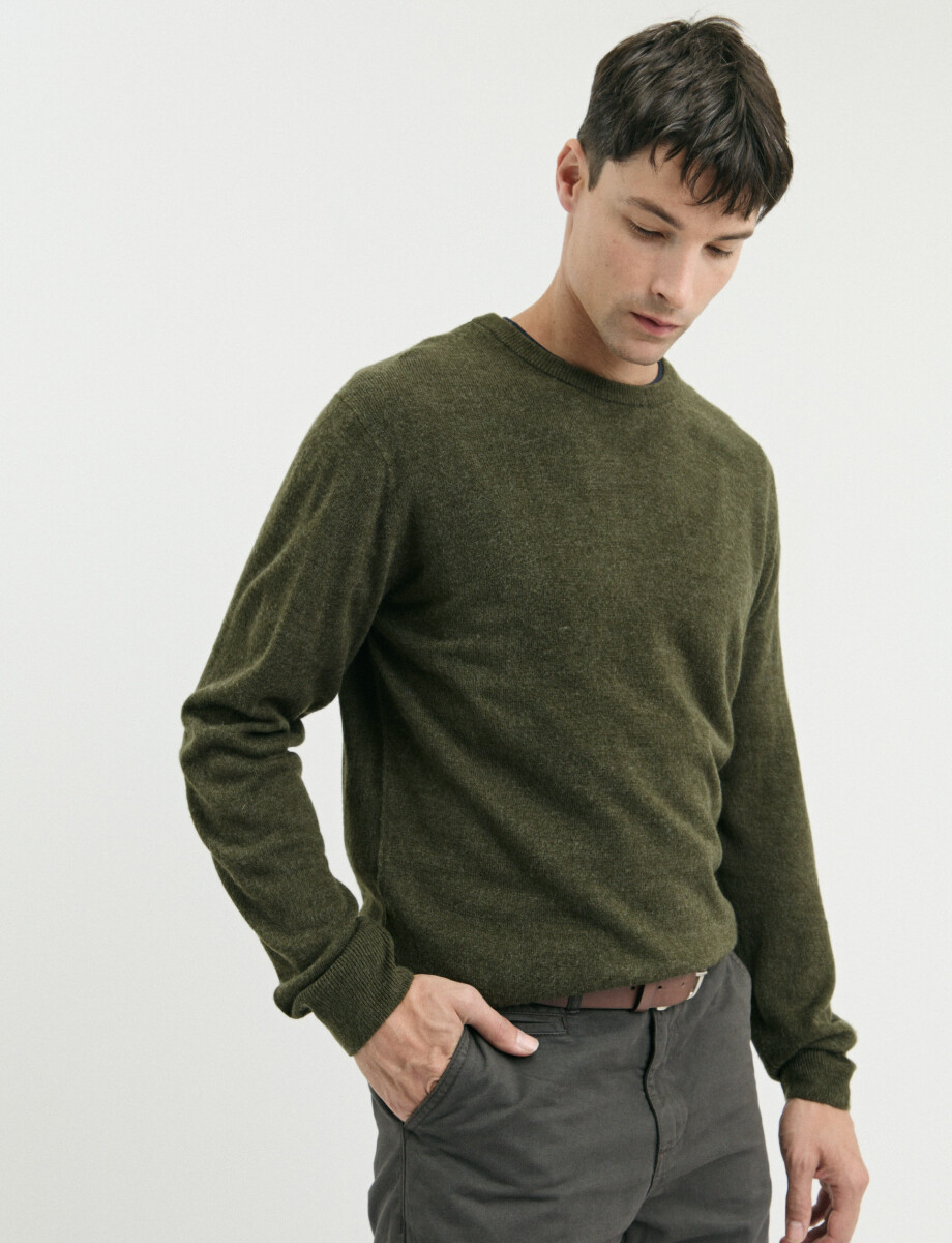 470413 SWEATER HARRINGTON URBAN Verde Claro Melange