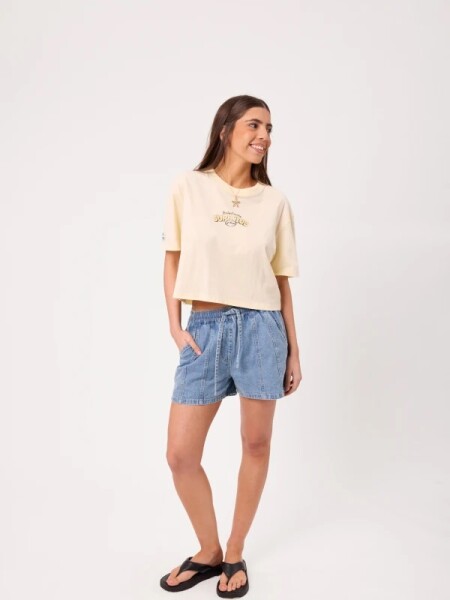 T-SHIRT RUSTY DOBI CREMA