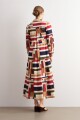 Maxi vestido estampa Geometrica multicolor