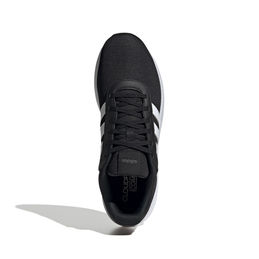 Championes de Hombre Adidas Lite Racer 4.0 Negro - Blanco