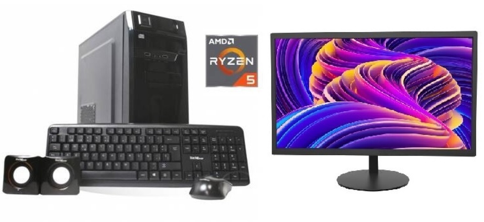 Combo Equipo Amd Ryzen 5 + Monitor 19" Nuevos! 