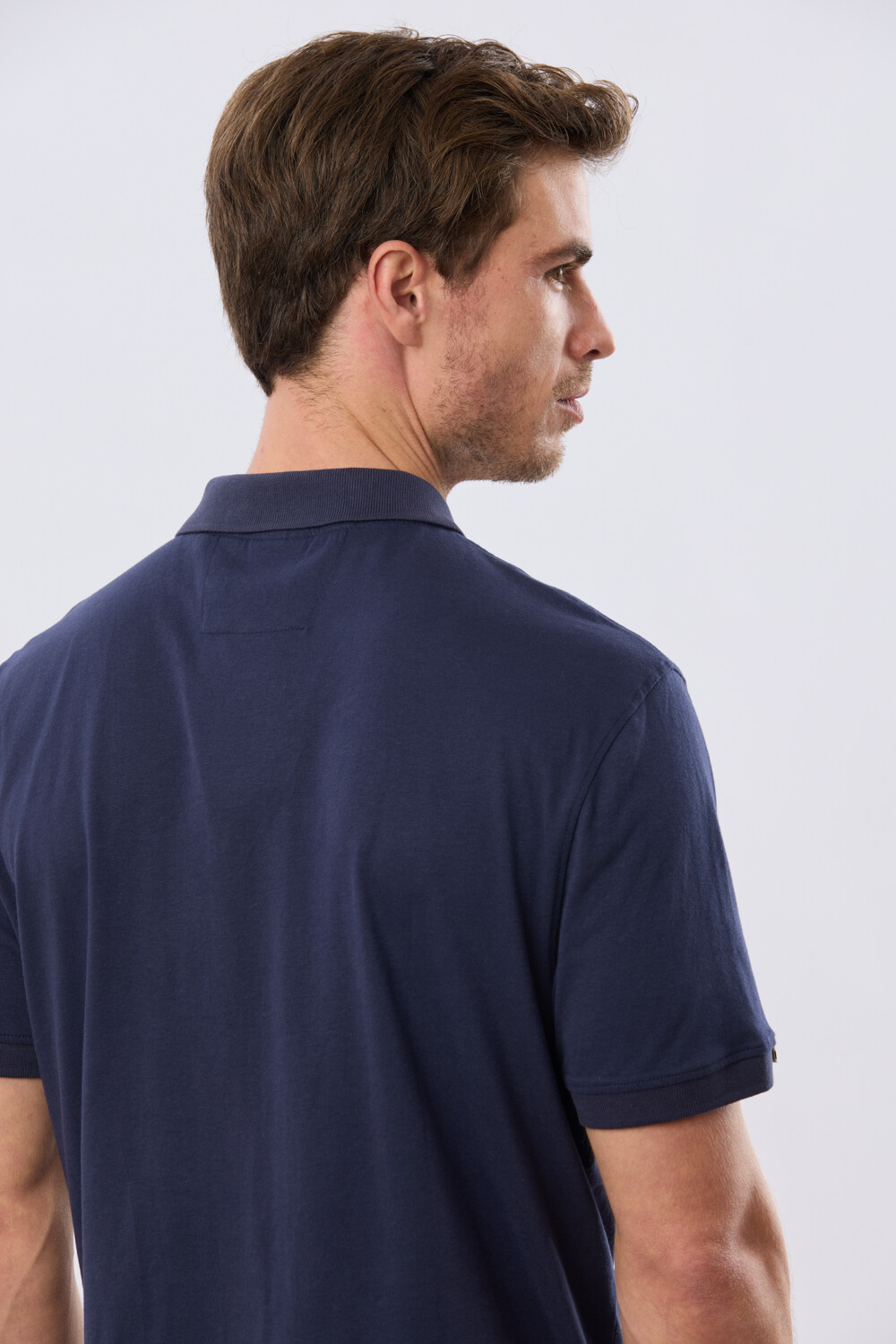REMERA POLO LISA JERSEY Azul Oscuro