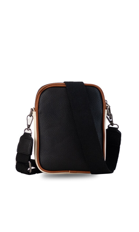 PHONEBAG / PORTA CELULAR GIONA NEGRO MANTECA Y HABANO