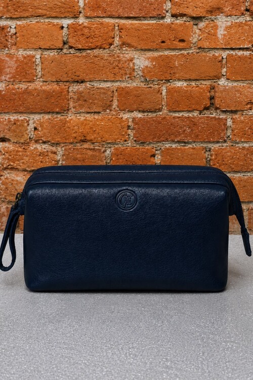 Necessaire Cuero Azul