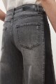 Jean wide leg Ada bicolor gris oscuro