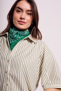 Camisa A Rayas Nácar