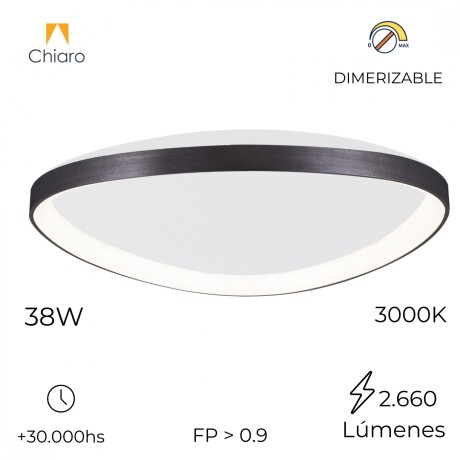 Plafón LED, Diseño triangular, Dimerizable 38W 45CM MARRÓN CAFÉ