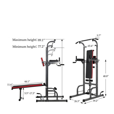 Gimnasio Multifunción Power Tower Abdominal Dominadas Gimnasio Multifunción Power Tower Abdominal Dominadas