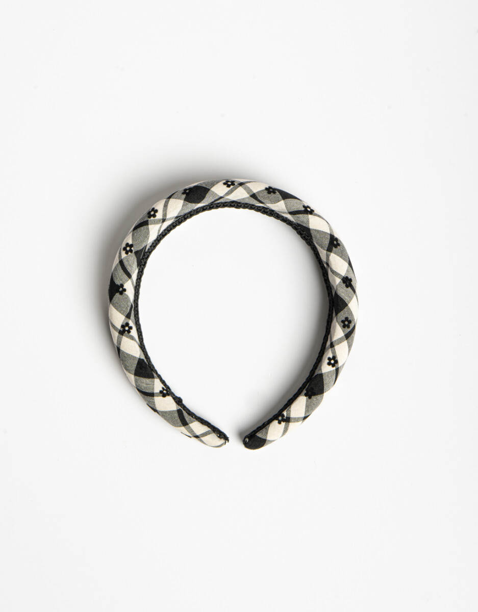 Vincha Semi Puffy Cuadrillé 