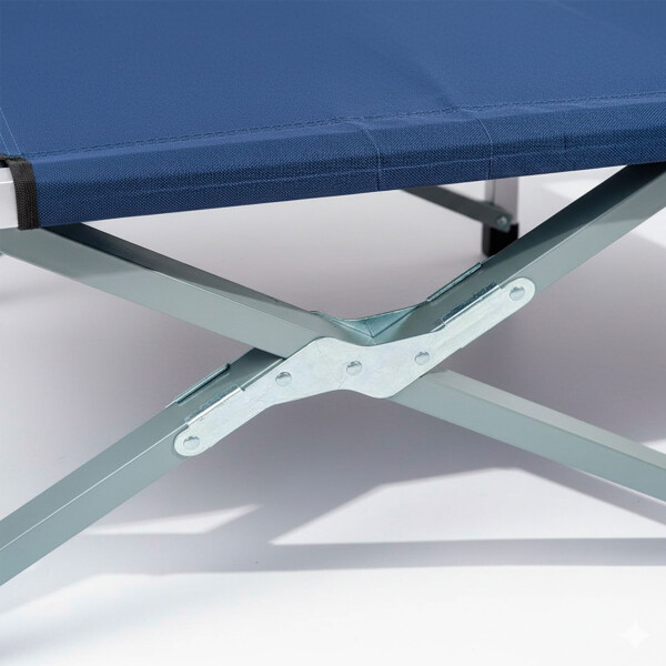 Cama Catre Plegable Camping Playa Aire Libre Aluminio 190 Cm Color Azul