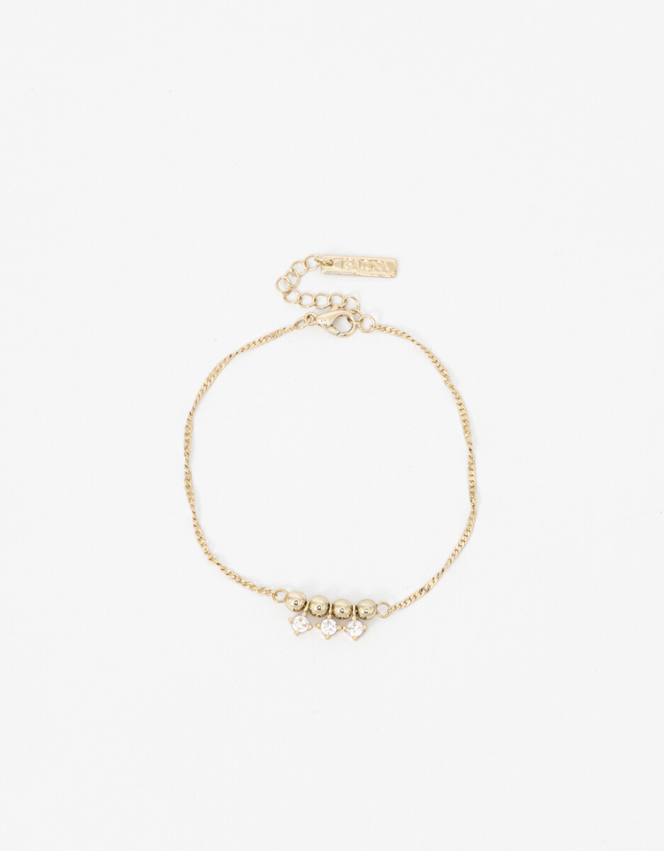 Pulsera Flexible Con Charm De Cubic Zirconia 