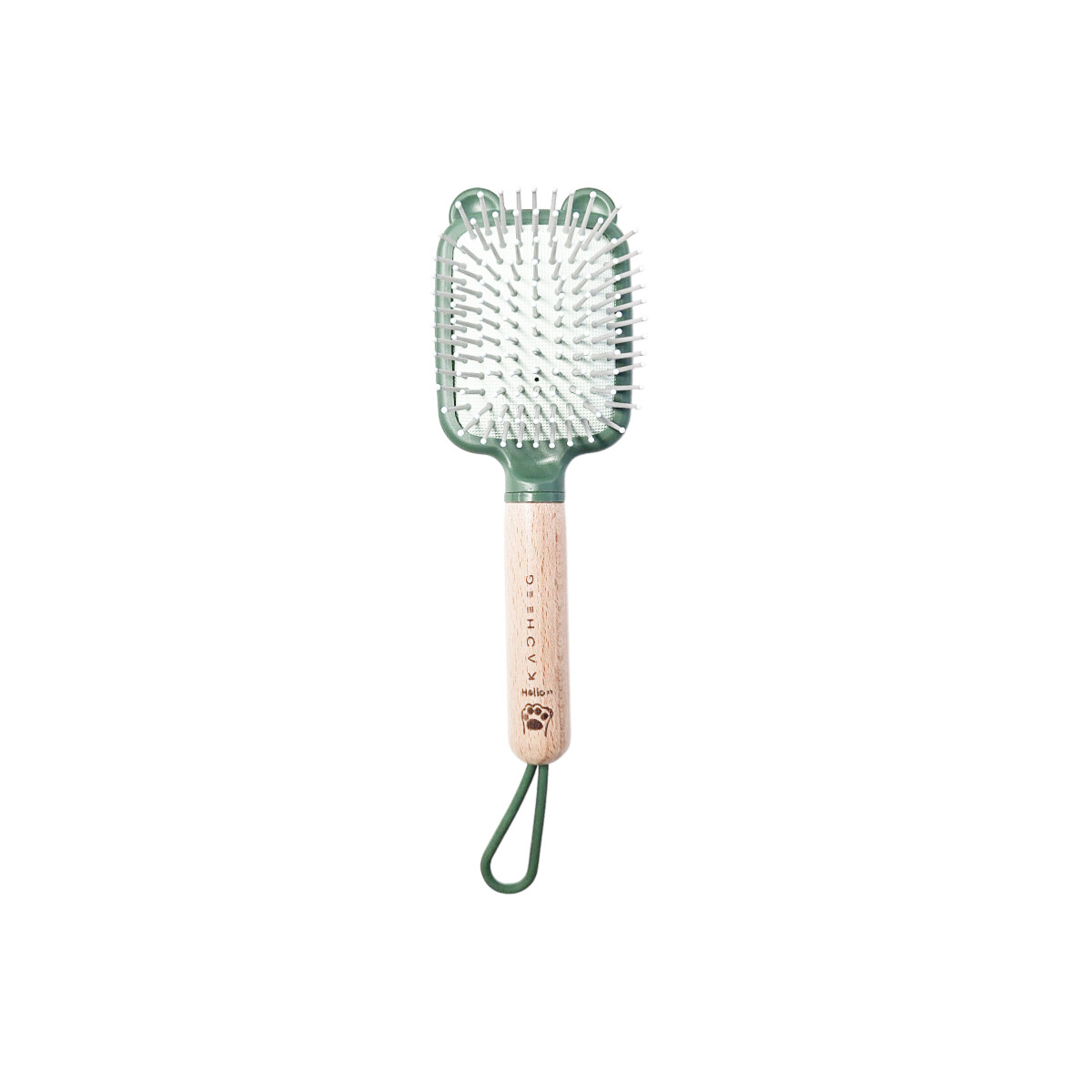 Peine cepillo orejitas gato - Verde 