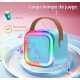 Parlante A Batería Bluetooth Con Luces Led De Colores Celeste