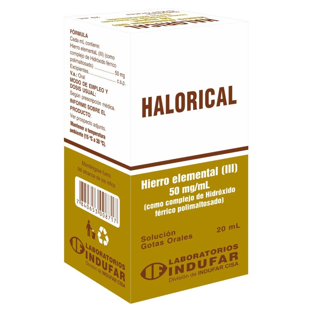 HALORICAL SOL. GOTAS FR. X 20 ML. única