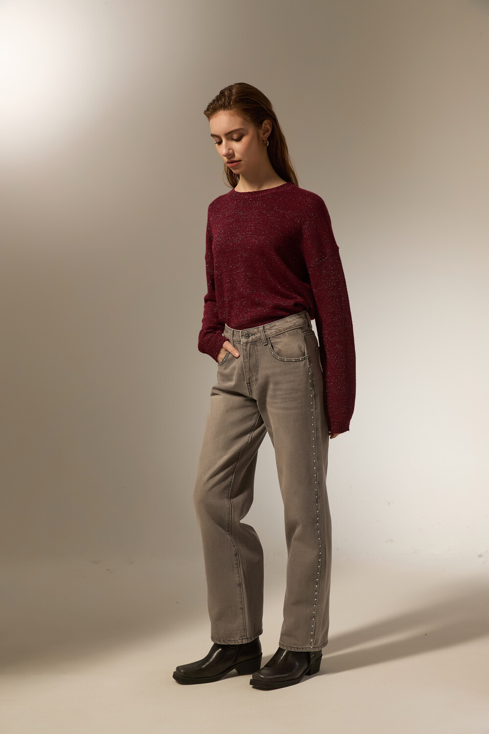 Pantalon Poggi Gris Claro