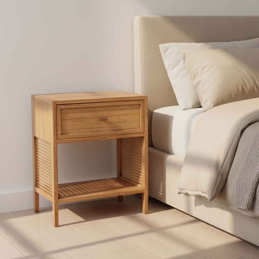 MESA DE LUZ MADERA NATURAL-BEIGE ANTARA