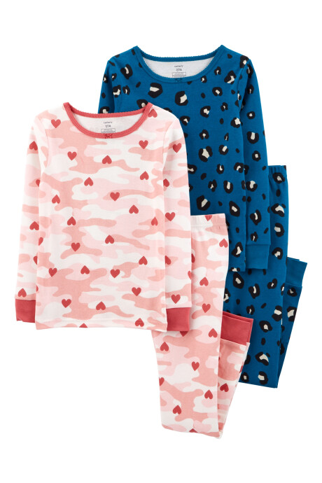 Pijama cuatro piezas dos remeras y dos pantalones de algodón (Mercadería sin cambio) 0