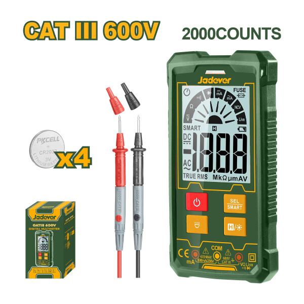 Tester Multímetro Digital 600v Inteligente Jadever Tester Multímetro Digital 600v Inteligente Jadever