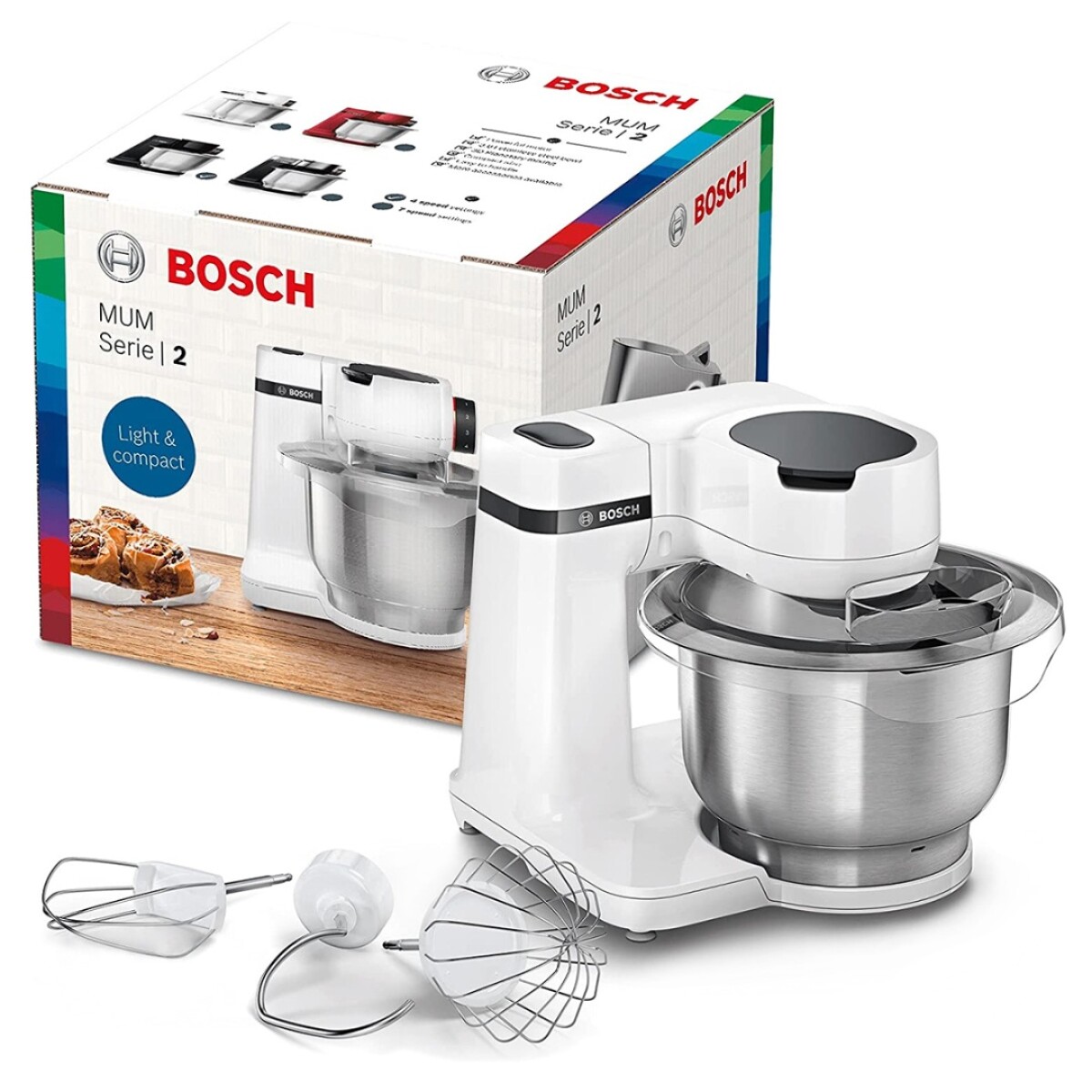 Batidora Bosch Mums2ew00 3.8 L Robot De Cocina - BATIDORA BOSCH MUMS2EW00 700W BLANCA AP 