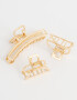 Broches Sets Classic Set De Broches Metálicos - Dorado